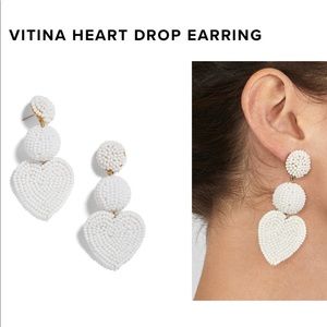 Baublebar Vitina Heart Drop Earring in Ivory